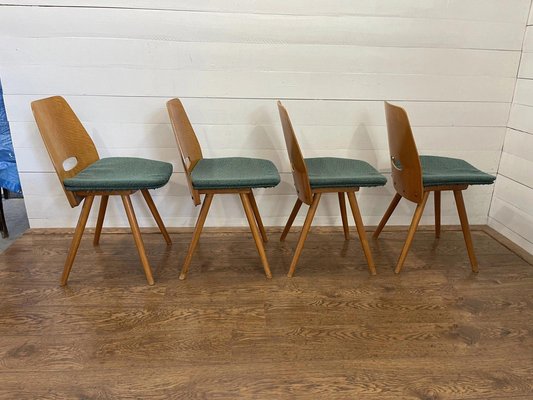 Vintage Lollipop Chairs attributed to Novy Domov, Set of 4-HVX-1653652