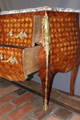 Vintage Louis XV Style Rosewood Inlaid Commode, 1940s-BCR-623874