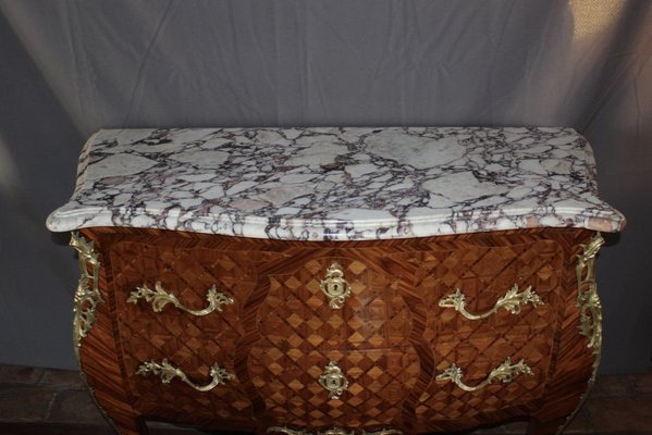 Vintage Louis XV Style Rosewood Inlaid Commode, 1940s-BCR-623874