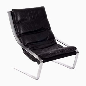 Vintage Lounge Chair in Leather, 1960s-JNW-1905106