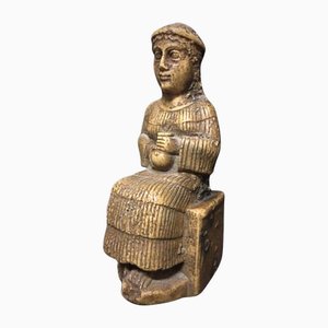 Vintage Louvre Museum Casting -Neo-Sumerian Laryballe Female Statue, 1930s-JZV-2028986