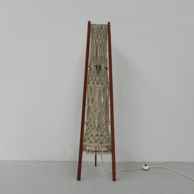 Vintage Macramé Freestanding Lamp-TL-1033574