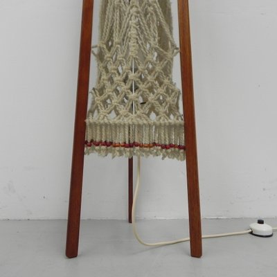 Vintage Macramé Freestanding Lamp-TL-1033574