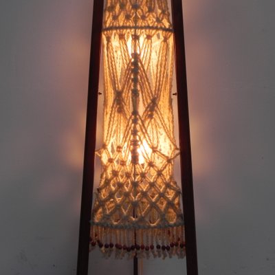 Vintage Macramé Freestanding Lamp-TL-1033574