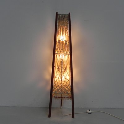 Vintage Macramé Freestanding Lamp-TL-1033574