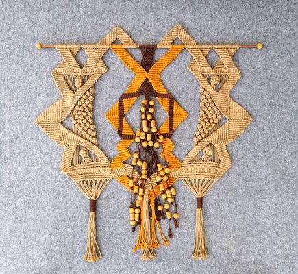 Vintage Macrame Wall Rug, Germany, 1970s-FW-1348272