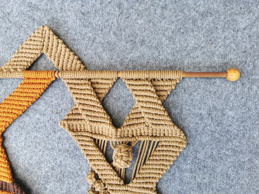 Vintage Macrame Wall Rug, Germany, 1970s-FW-1348272