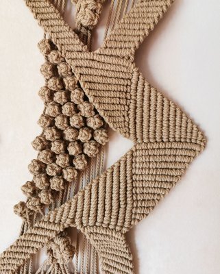 Vintage Macrame Wall Rug, Germany, 1970s-FW-1348272