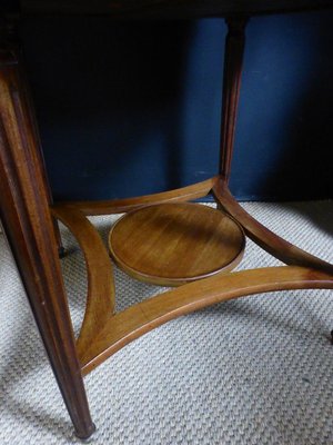 Vintage Mahogany Bouillotte Table-WSV-677393