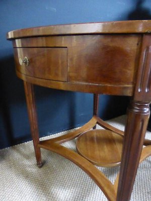 Vintage Mahogany Bouillotte Table-WSV-677393