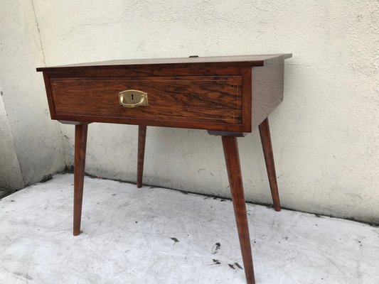 Vintage Mahogany & Oak Side Table-WQQ-1174620