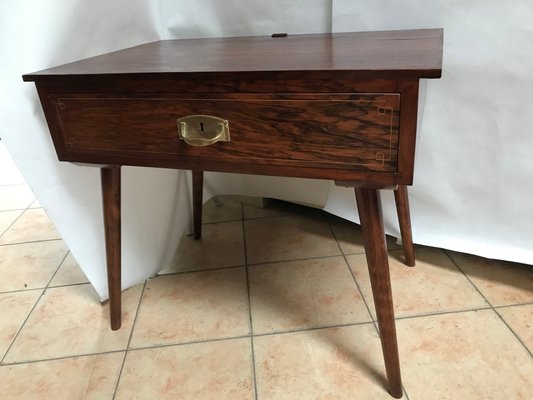 Vintage Mahogany & Oak Side Table-WQQ-1174620