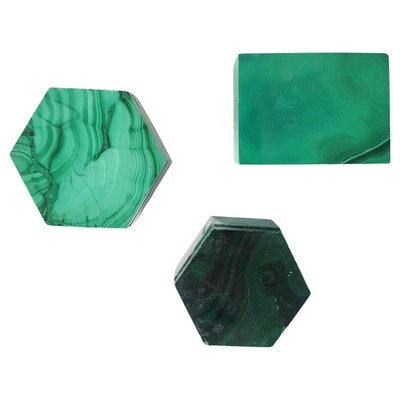 Vintage Malachite Miniature Boxes, Set of 2-FO-1314130