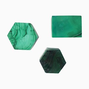 Vintage Malachite Miniature Boxes, Set of 2-FO-1314130