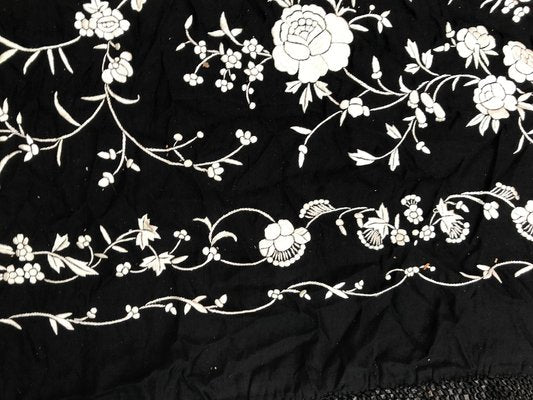 Vintage Manila Shawl with Chinese Embroidery-YMM-1062235