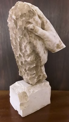 Vintage Marble Sculpture on Limestone Base, 1970s-HOI-996683