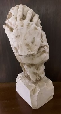 Vintage Marble Sculpture on Limestone Base, 1970s-HOI-996683