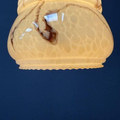 Vintage Marbled Yellow Glass Hanging Lamp-NPL-2028666