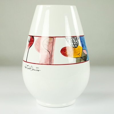 Vintage Marcuzzo Ceramic Vase by Alfredo Dal Santo Este, Italy, 1980s-FUP-1073127