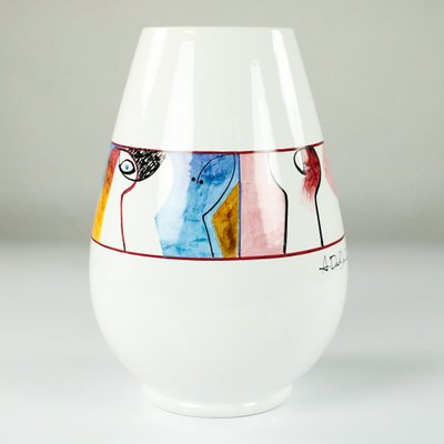 Vintage Marcuzzo Ceramic Vase by Alfredo Dal Santo Este, Italy, 1980s-FUP-1073127