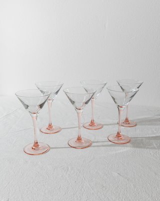 Vintage Martini Glasses, 1980s, Set of 6-HVJ-2041688