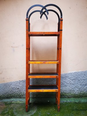 Vintage Metal and Teak Shelf, 1970s-NA-1240155