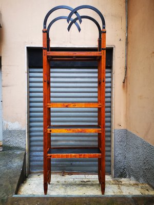 Vintage Metal and Teak Shelf, 1970s-NA-1240155