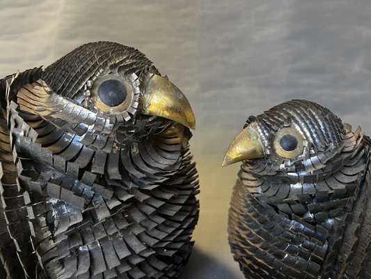 Vintage Metal Birds by Alexander Blazquez, Mexico, 1960s, Set of 2-OSP-2020595