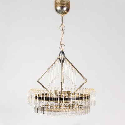 Vintage Metal & Brass Chandelier, 1970s-ZLY-1219687