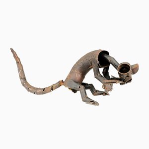 Vintage Metal Cat Sculpture by Haukkuvaara, 1974-CIP-858067