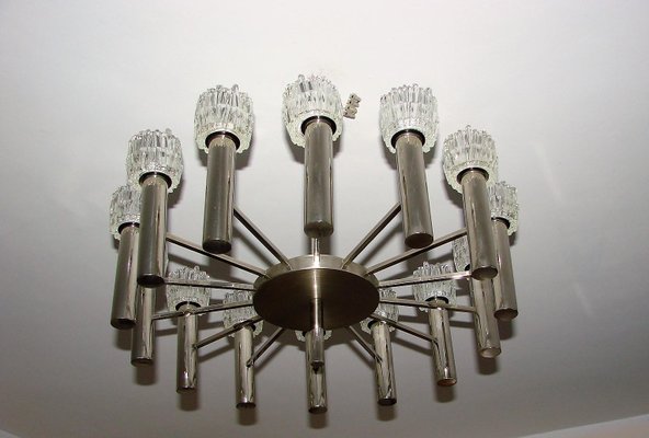 Vintage Metal Chandelier by Scolari, 1970s-XHP-1250679