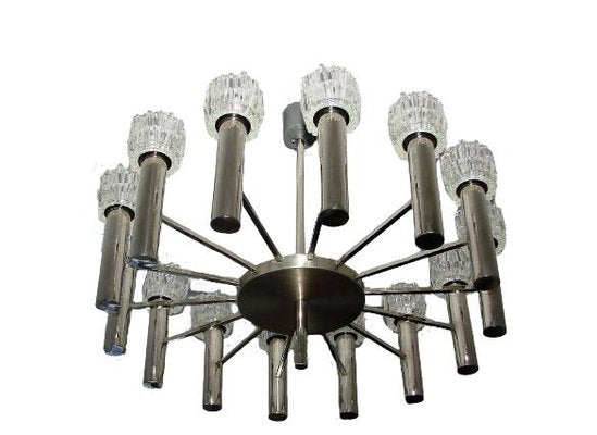 Vintage Metal Chandelier by Scolari, 1970s-XHP-1250679