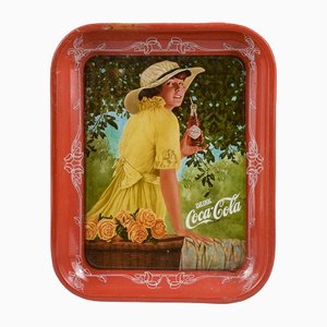 Vintage Metal Coca Cola Tray, 1980s-RAQ-1353459