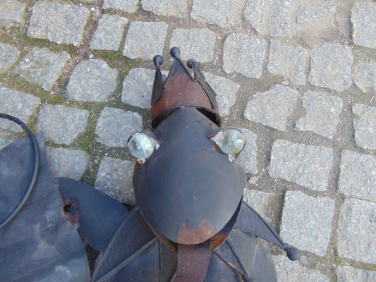 Vintage Metal Frog Planter, 1970s-CAQ-920055