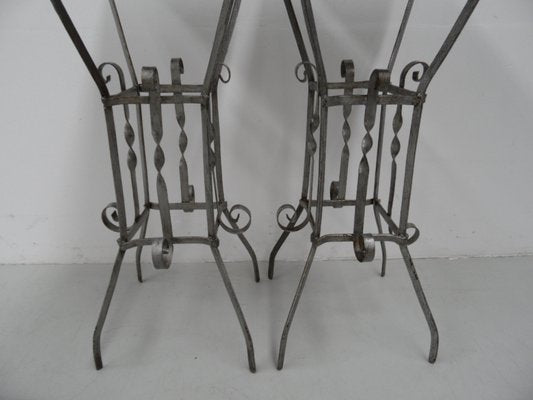 Vintage Metal Garden Tables, Set of 2-PNJ-1334345