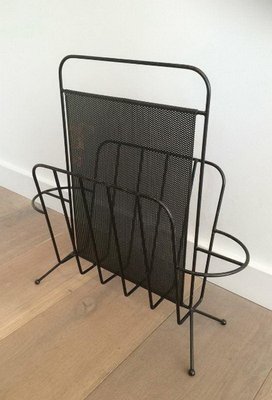 Vintage Metal Magazine Rack by Mathieu Matégot, 1950s-BA-1365622