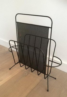 Vintage Metal Magazine Rack by Mathieu Matégot, 1950s-BA-1365622