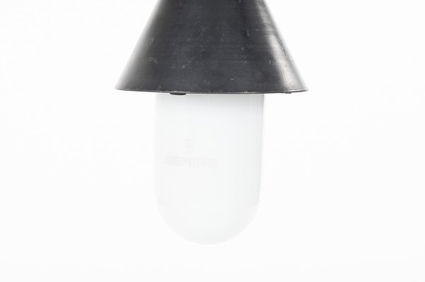 Vintage Metal Opaline Suspension from Siemens, 1930-US-1407304