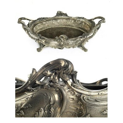 Vintage Metal Silver Centerpiece-NQ-803656