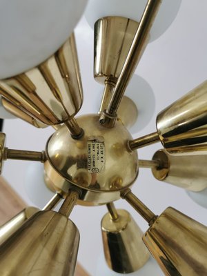 Vintage Metal Sputnik Chandelier, 1970s-QJA-1112060