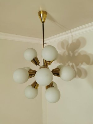 Vintage Metal Sputnik Chandelier, 1970s-QJA-1112060