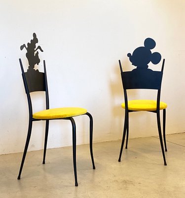 Vintage Mickey & Pluto Childrens Chairs, 1980s, Set of 2-NPC-892740