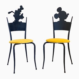 Vintage Mickey & Pluto Childrens Chairs, 1980s, Set of 2-NPC-892740