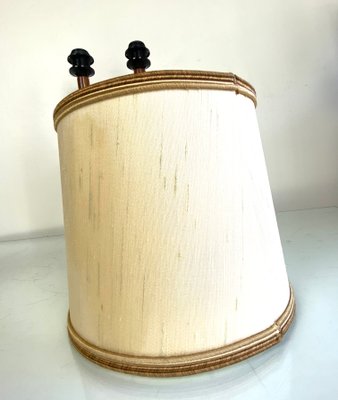 Vintage Mid-Century Artisan Hand-Crafted Wooden Inlay Table Lamps, Set of 2-WZZ-1196311