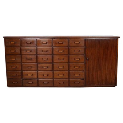 Vintage Mid-Century Dutch Mahogany Apothecary Cabinet-XO-1704061