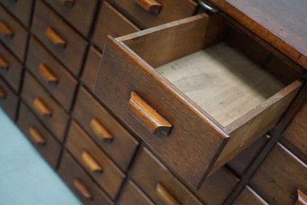 Vintage Mid-Century Dutch Mahogany Apothecary Cabinet-XO-1704061