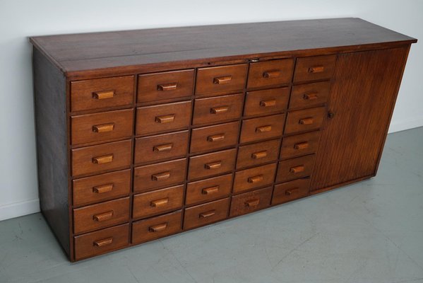 Vintage Mid-Century Dutch Mahogany Apothecary Cabinet-XO-1704061