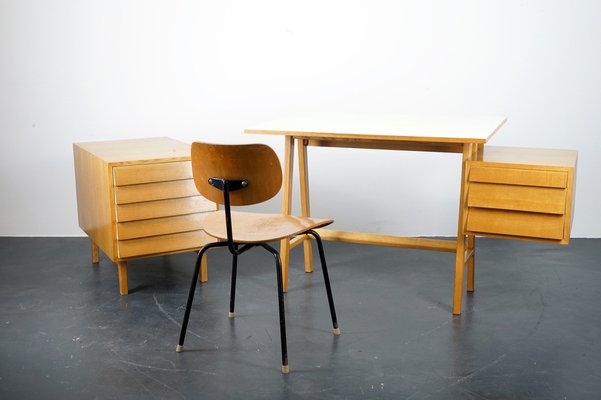 Vintage Mid-Century German Architects Desk, 1960s-CIP-1033038