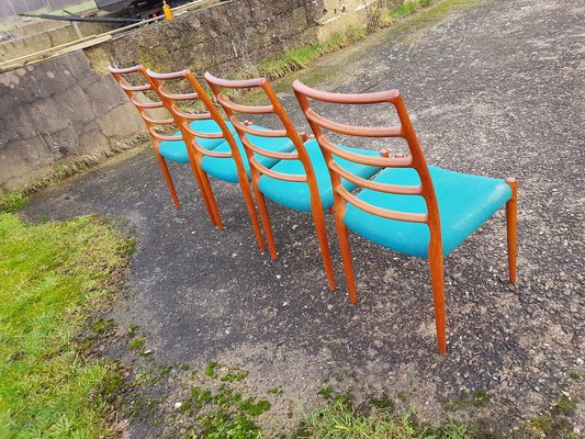 Vintage Mid-Century Mod. 82 Kitchen Chairs by Niels O Möller-YFS-1153957