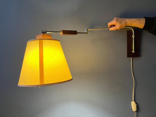 Vintage Mid-Century Wooden Wall Lamp-ZBK-1219225